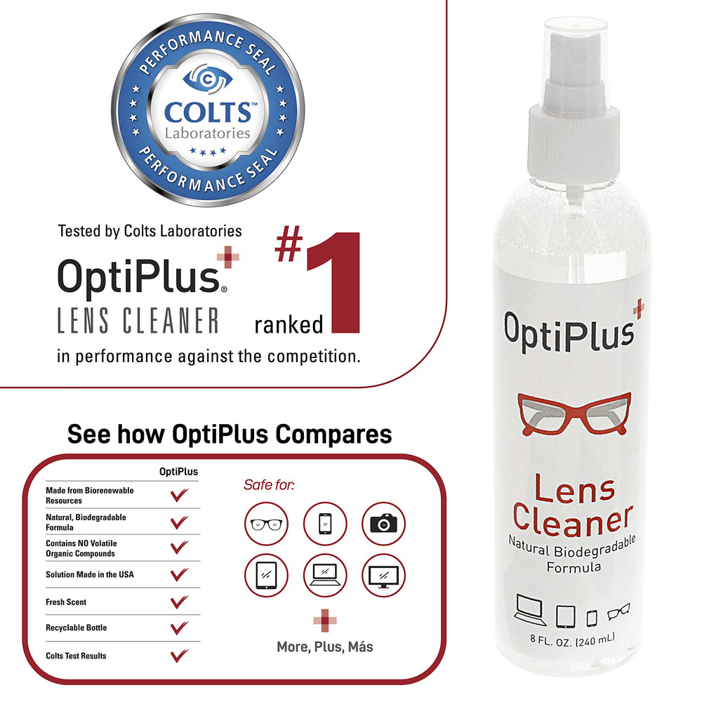 Premium microfiber cleaning cloth from OptiPlus kit