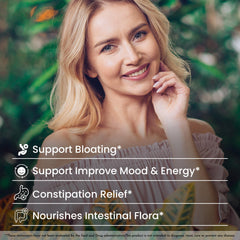 Back label with supplement facts on OPTIVIDA bottle