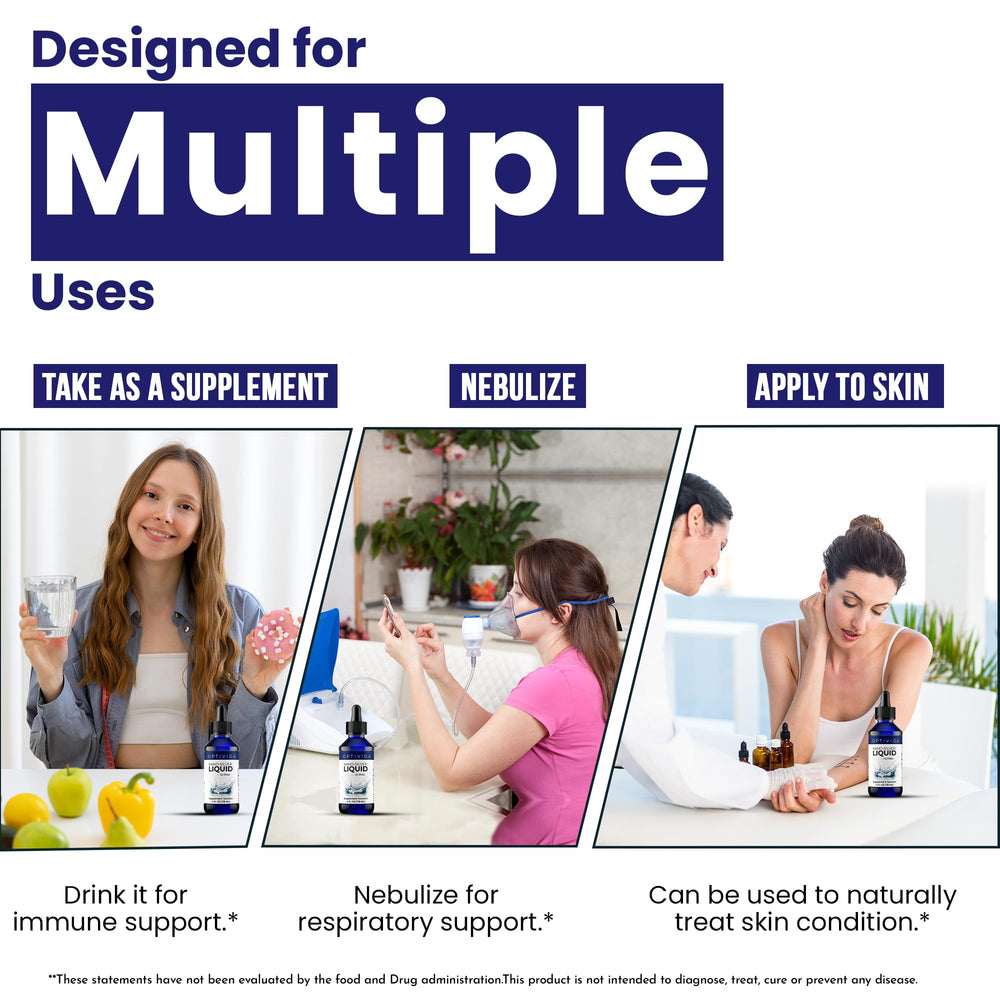 Side view of Optivida Health Colloidal Silver Liquid 4 oz bottle