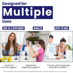 Side view of Optivida Health Colloidal Silver Liquid 4 oz bottle