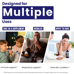 Illustration of nano silver particles suspended in purified water