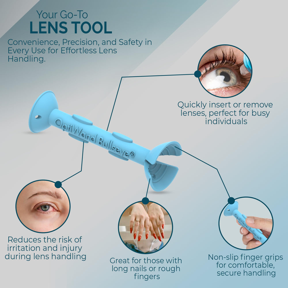 Soft contact lens inserter tool close up