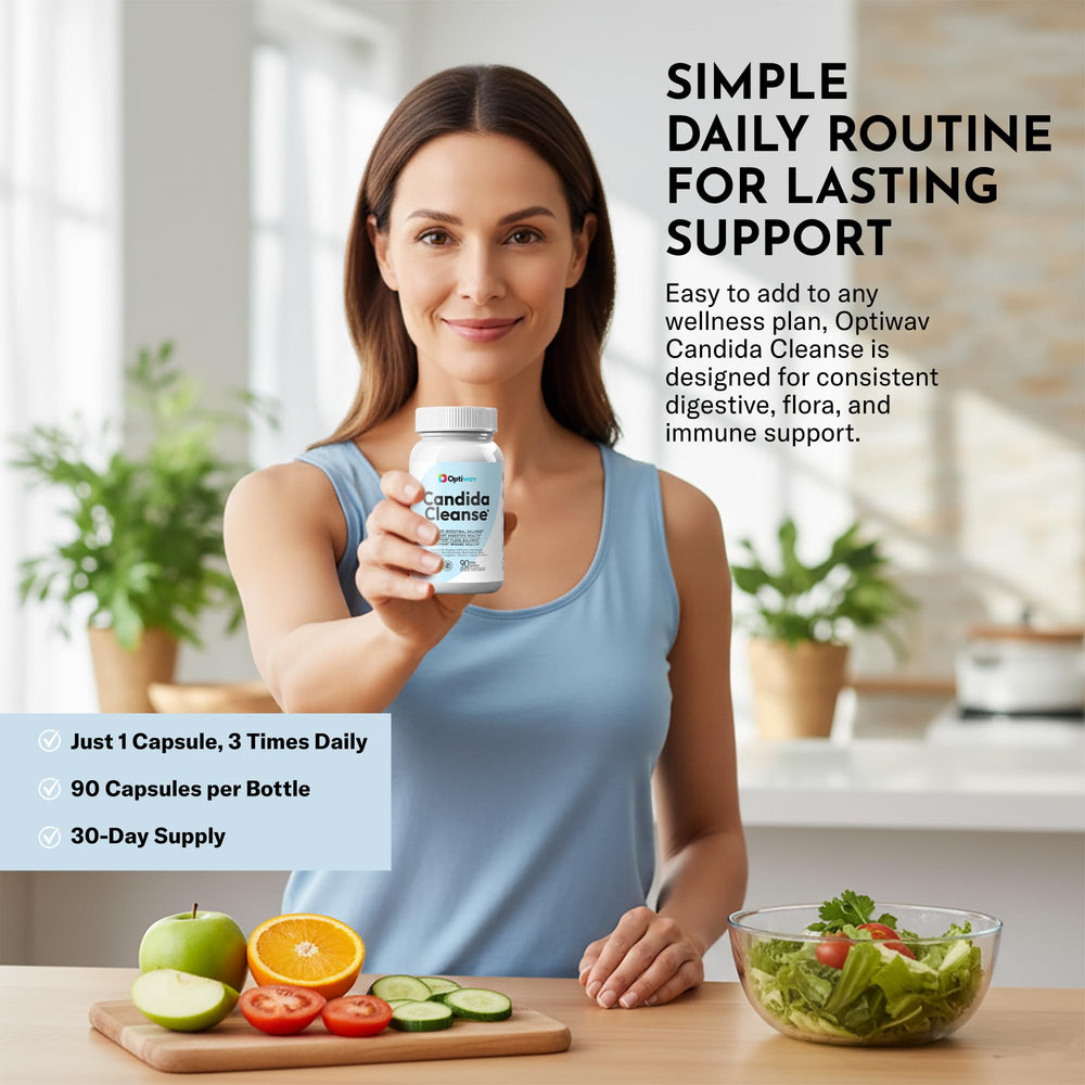 Optiwav Candida Cleanse supports digestive harmony and comfortable regularity