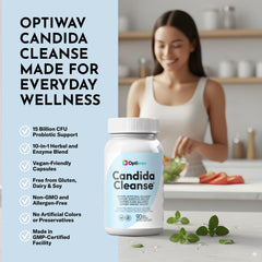 Optiwav Candida Cleanse vegan and gluten-free with clean-label formula