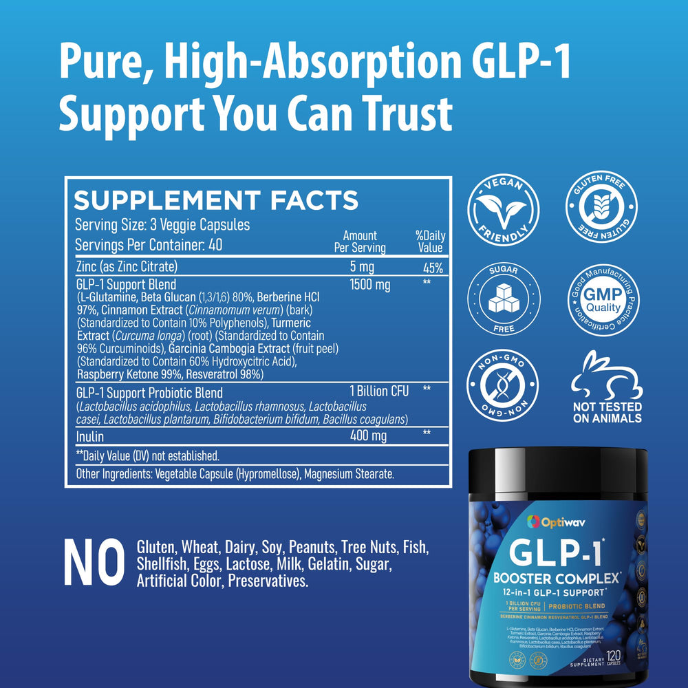 Supplement facts panel on bottle back