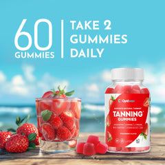 Vegan, sugar-free, gluten-free self-tanning gummies