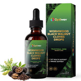 Optiwav Wormwood Black Walnut Cloves Drops bottle front view