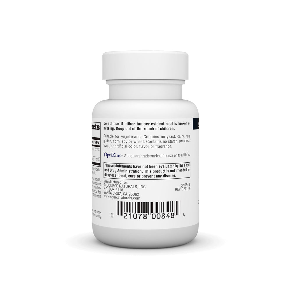 OptiZinc zinc methionine sulfate complex bottle
