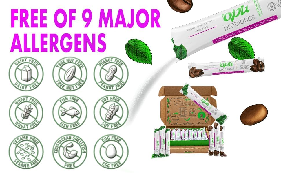 Made in USA eco-friendly packaging for Opu Probiotics