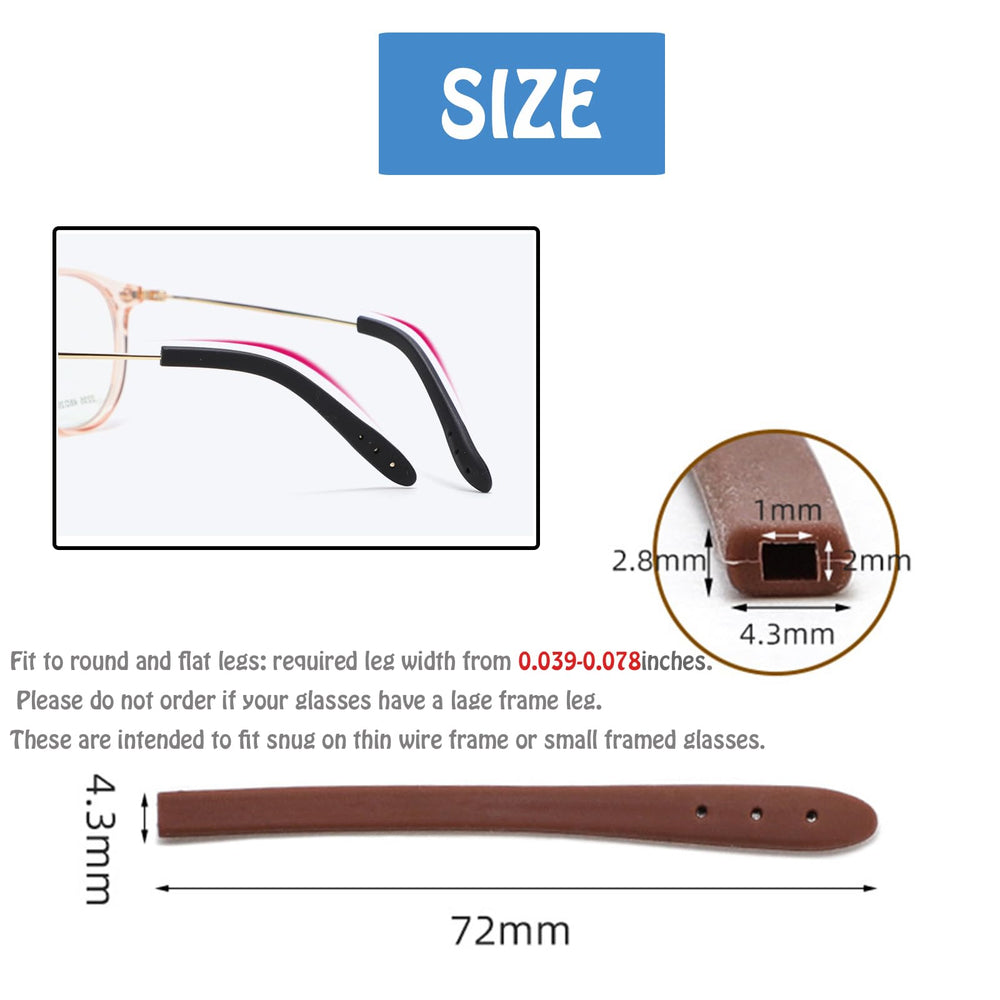 Close-up of soft silicone temple end tips by OPUGIT