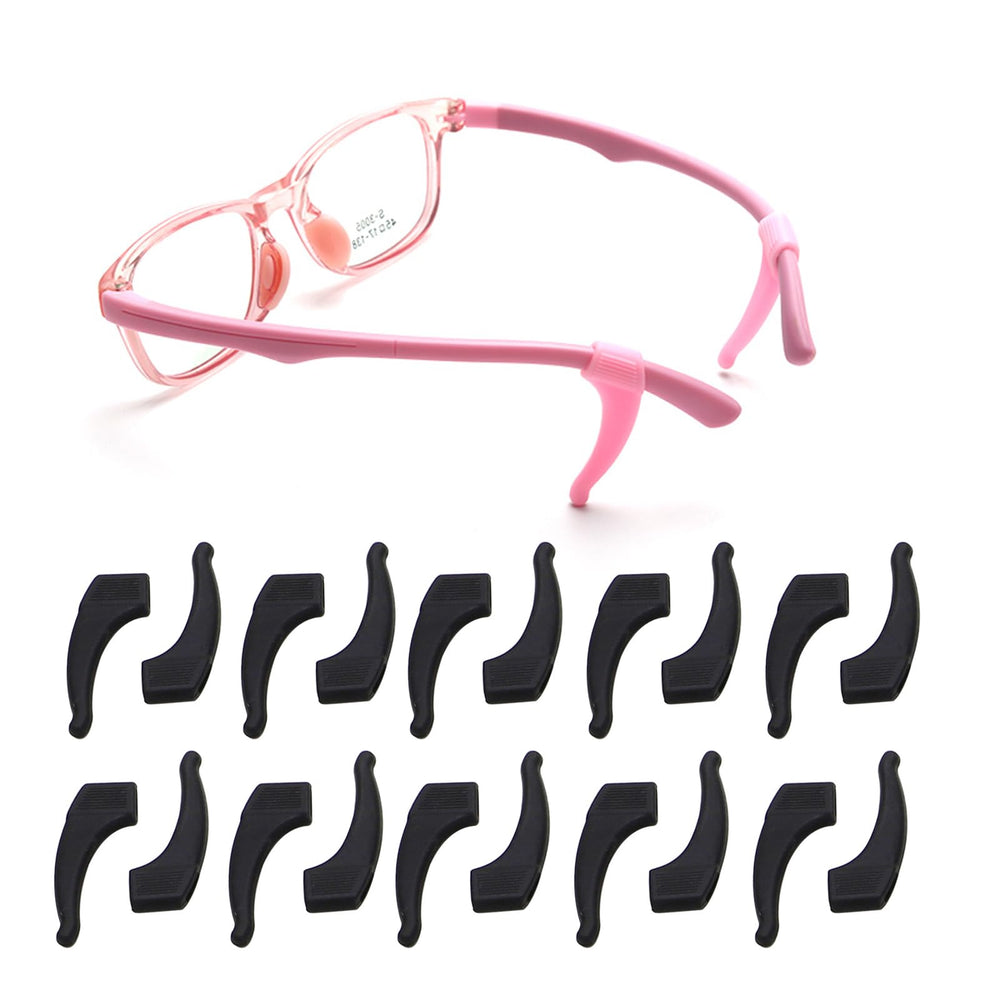 OPUGIT Eyeglass Ear Grips Hook in black, angled close-up