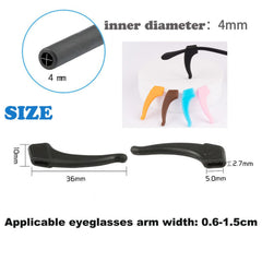 Easy to slide onto eyeglass arms demonstration