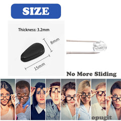 Back adhesive of nose pads for easy one-time application