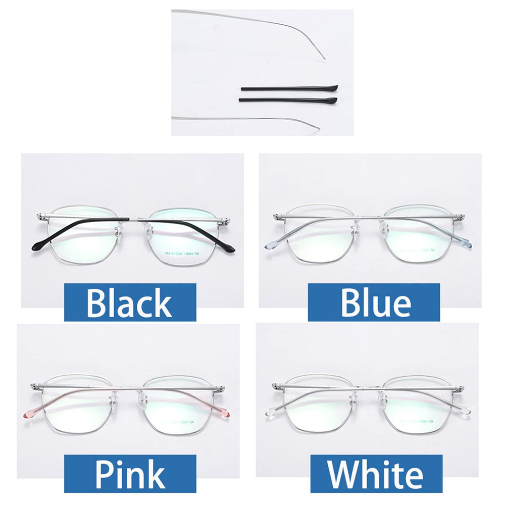 Eyeglass end tip attached to thin metal leg