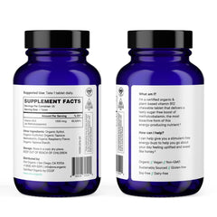 Close-up of raspberry-flavored B12 chewable tablet