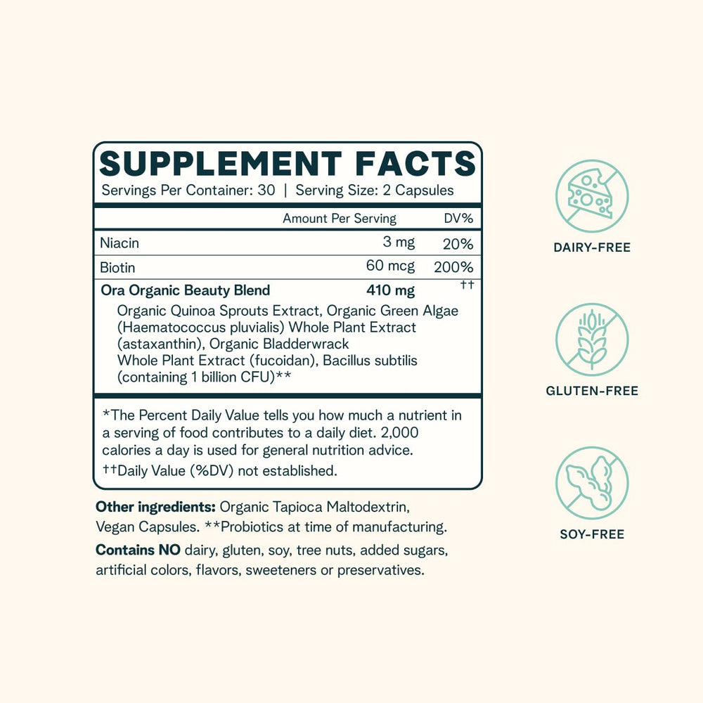 Astaxanthin and fucoidan from algae for anti-aging skin support