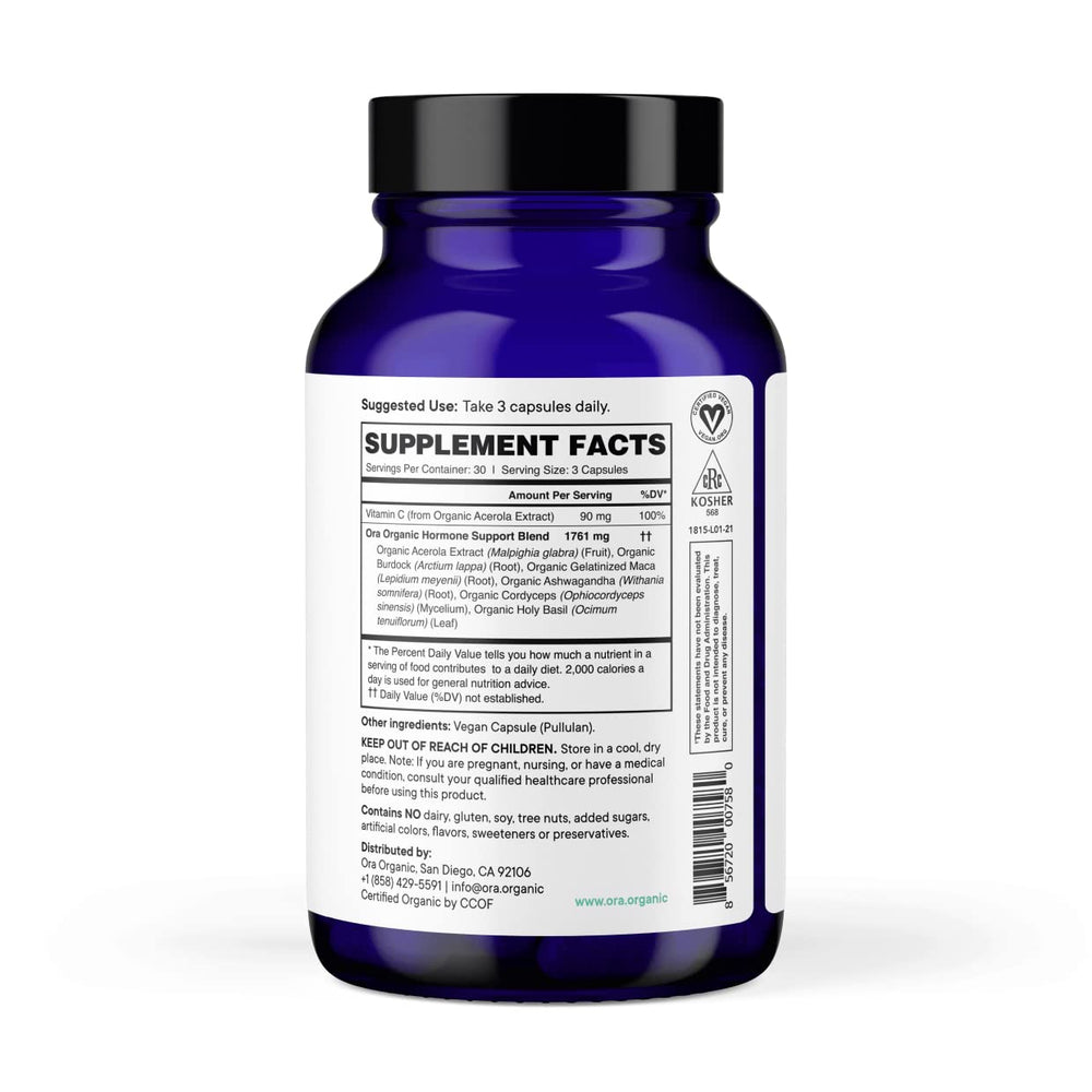 Ingredients imagery: maca, ashwagandha, cordyceps, burdock root, vitamin C