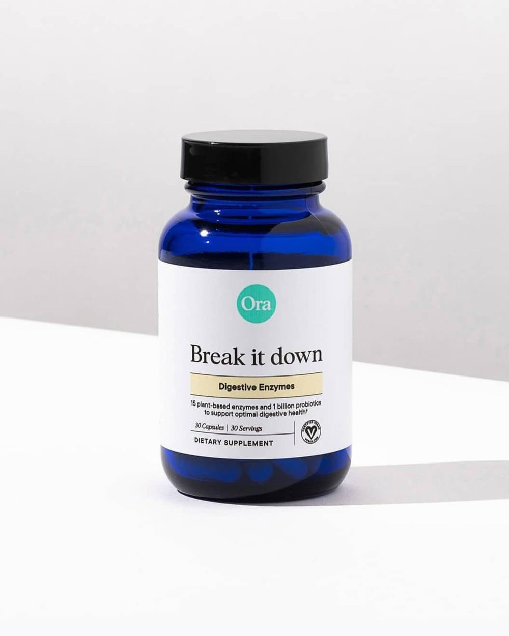 Ora Organic multi-enzyme supplement packaging