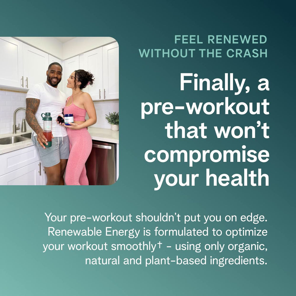 Ora Organic pre-workout packaging highlighting USA-made production and testing.