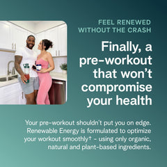 Ora Organic pre-workout packaging highlighting USA-made production and testing.