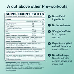 Ora Organic pre-workout berry beet smoothie ready for a focused workout.