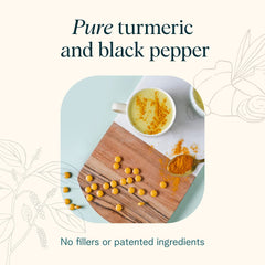 Label highlighting organic turmeric extract and ingredients