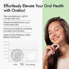 Mint-flavored OraTicx lozenges, 30-count