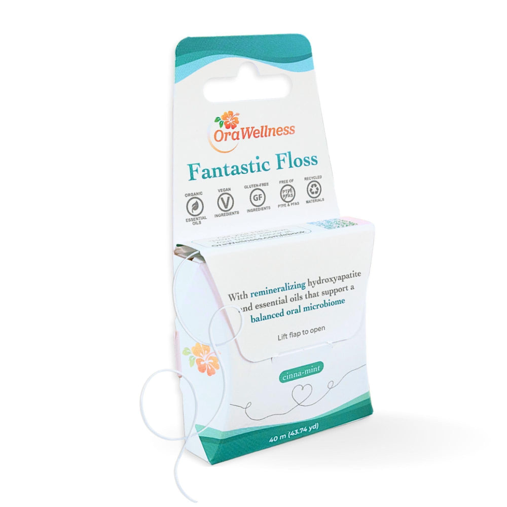 Hero image of OraWellness Fantastic Floss with hydroxyapatite coated waxed floss