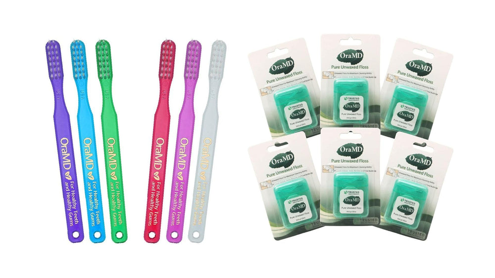 OraMD Dr Bass toothbrush 6-pack packaging