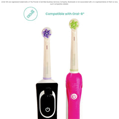 Three-pack box for Oraboo Biodegradable Heads compatible with Oral-B