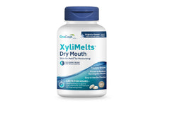 Front view of OraCoat XyliMelts product and packaging