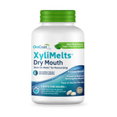 Oracoat XyliMelts discs adhering to gums for dry mouth relief