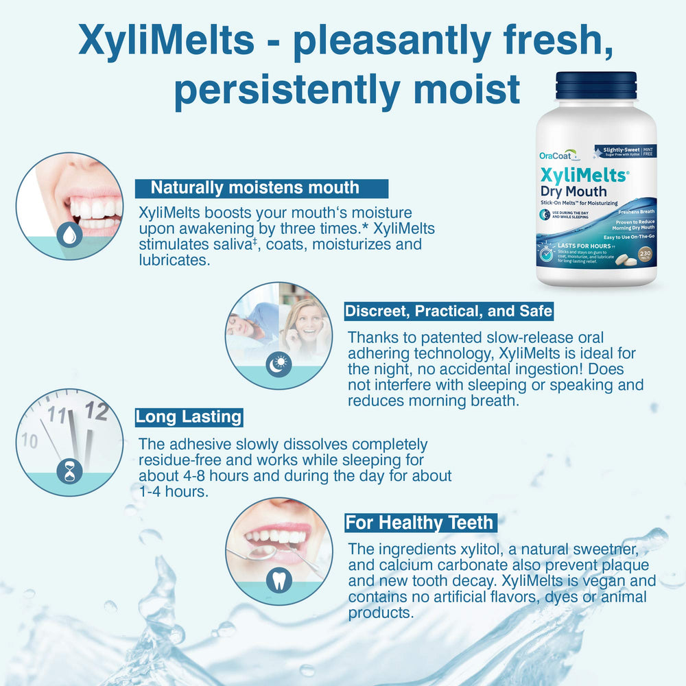 Disc adhering to gums to provide long-lasting moisture relief