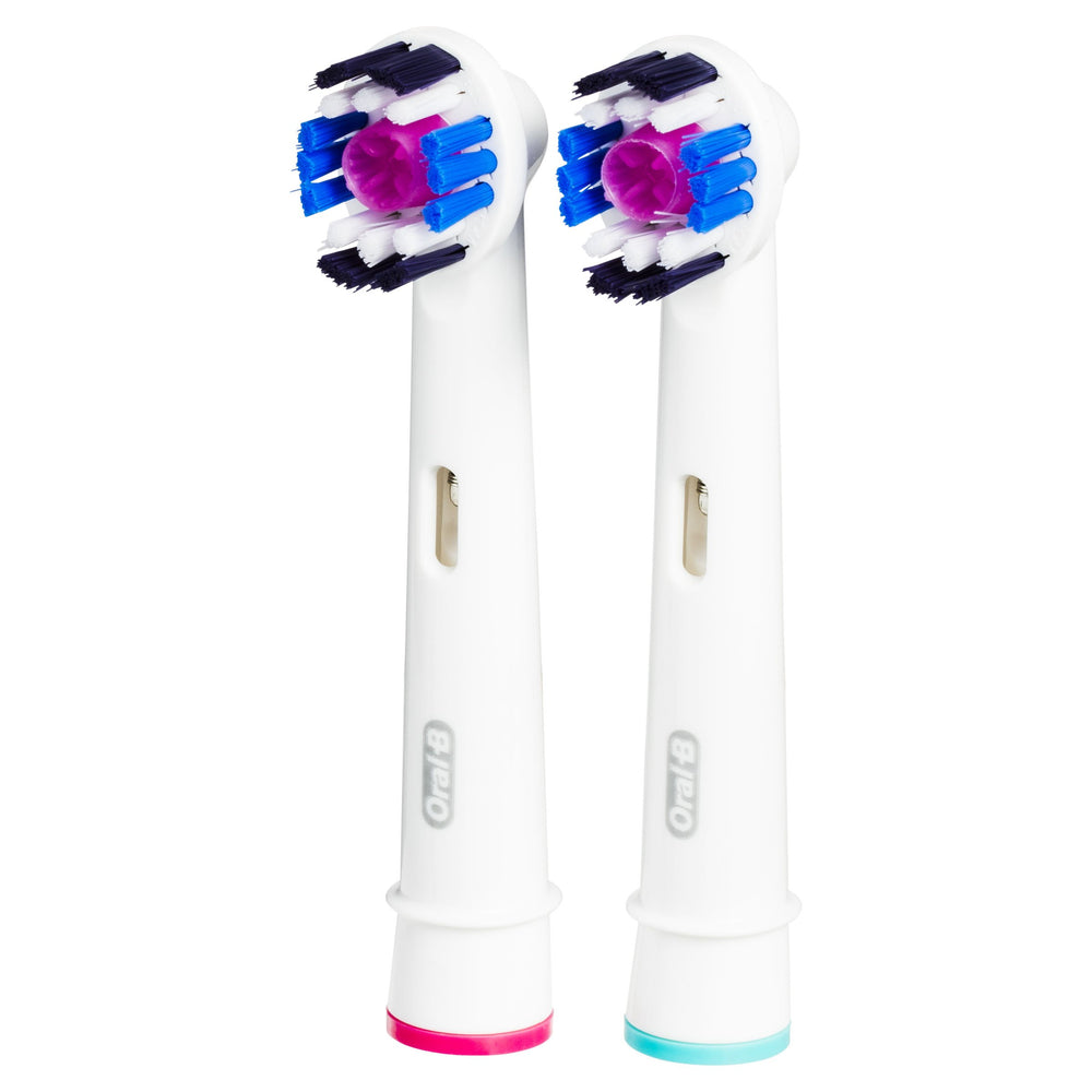 Close-up of Oral-B 3D White replacement head bristles