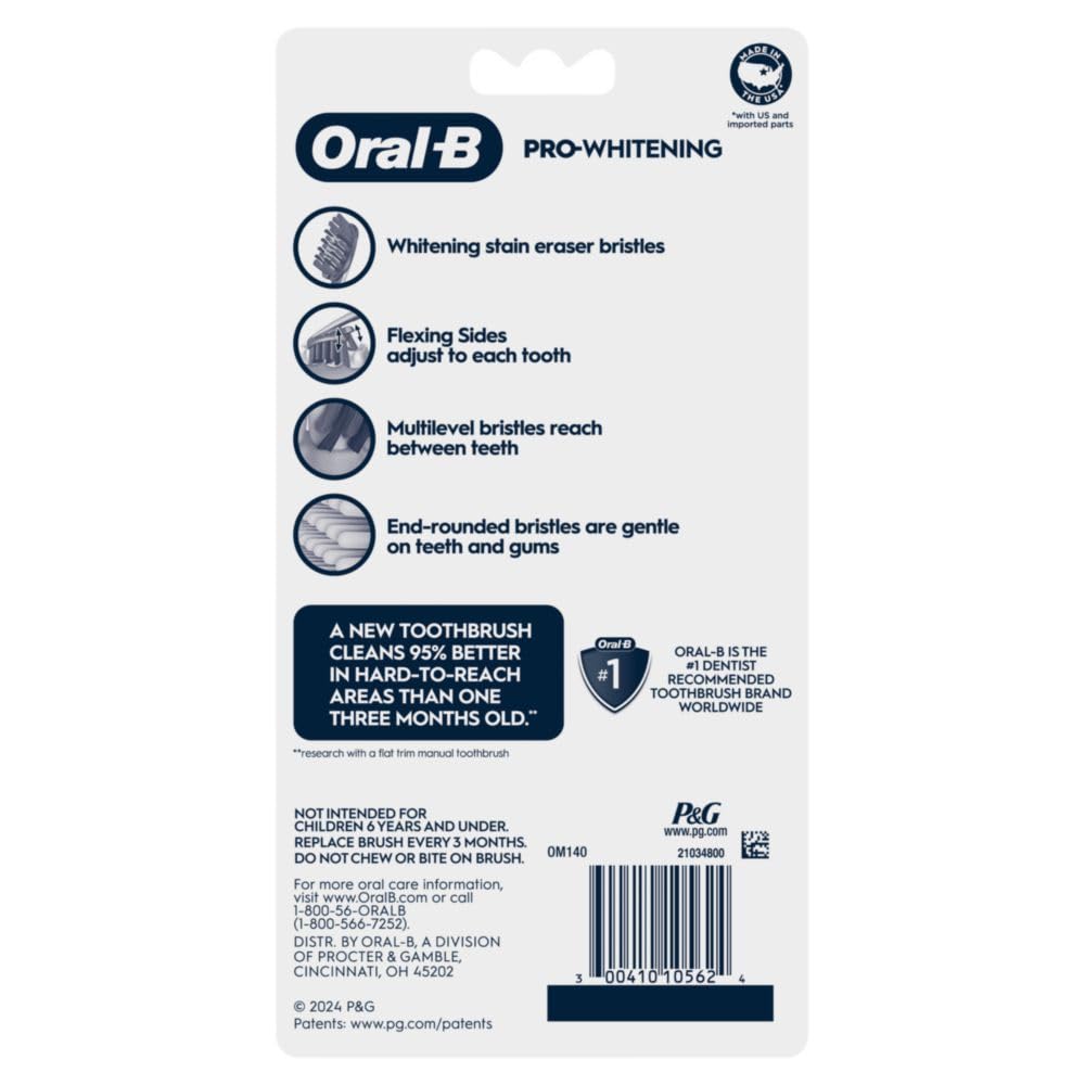 Six-pack of Oral-B 3D White Deep Stain Remover Toothbrushes