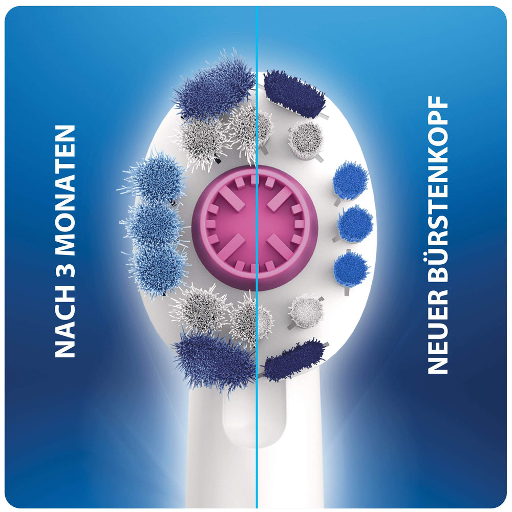 Oral-B 3D White Power Refill head showing CleanMaximiser bristles