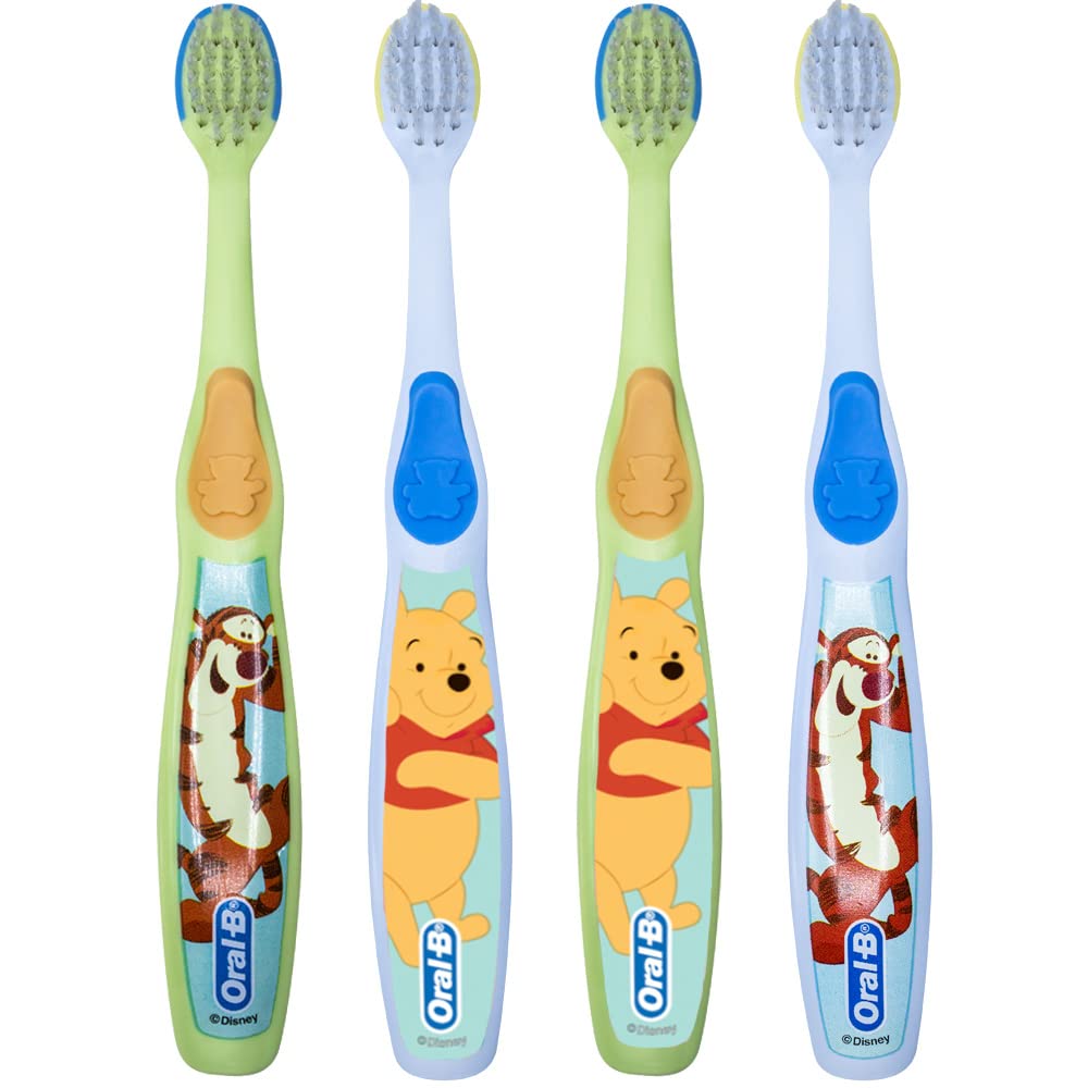 Close-up of baby-soft bristles on Oral-B toothbrush