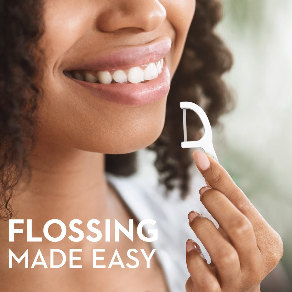 Oral-B Burst of Scope Fresh Mint floss picks packaging and branding