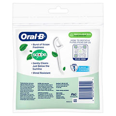 Total 450 Oral-B Burst of Scope floss picks across six bags