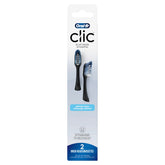 Oral-B Clic replacement heads black 2-pack – front view