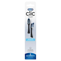 Oral-B Clic replacement heads black 2-pack – front view