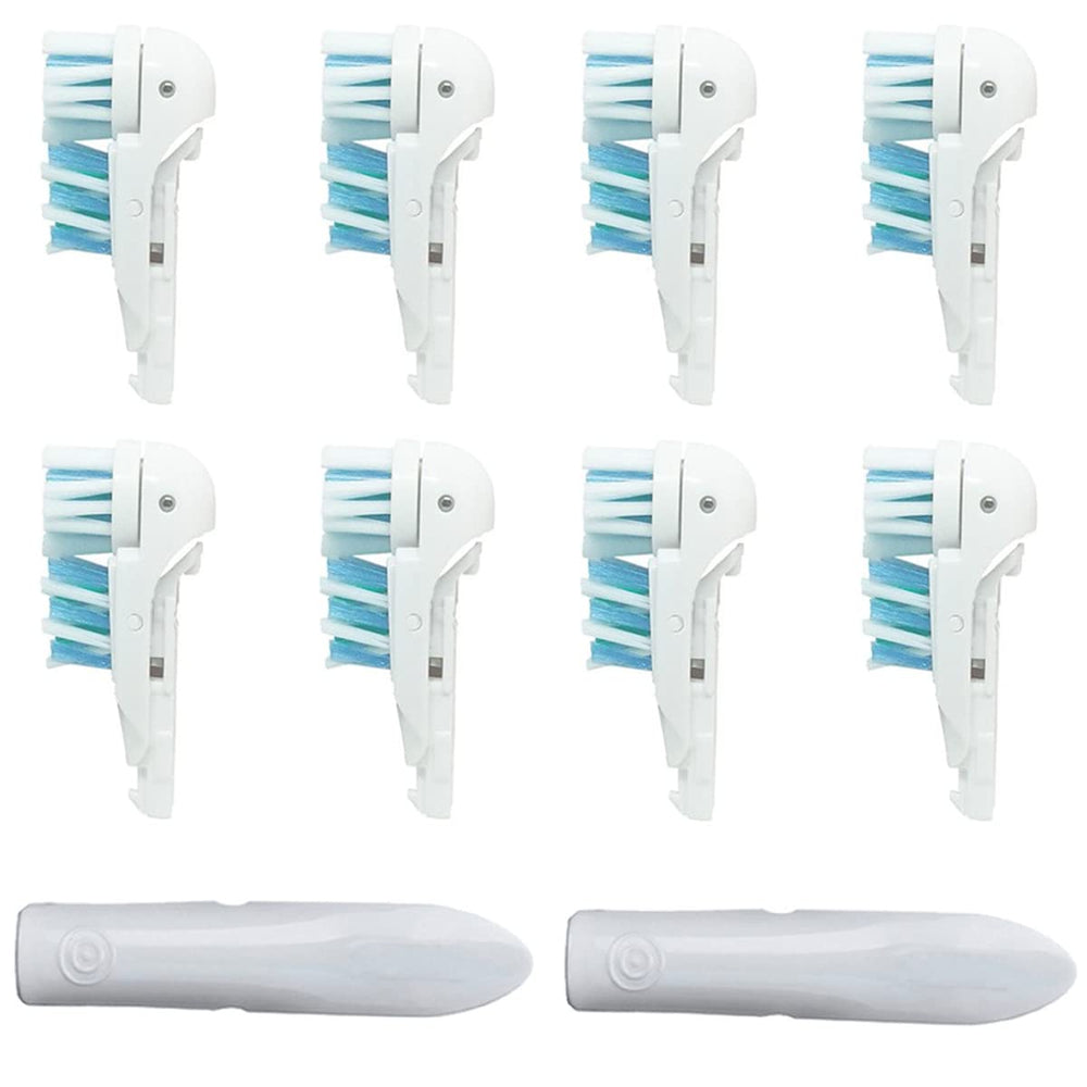 White Oral-B compatible replacement toothbrush head close-up - front view