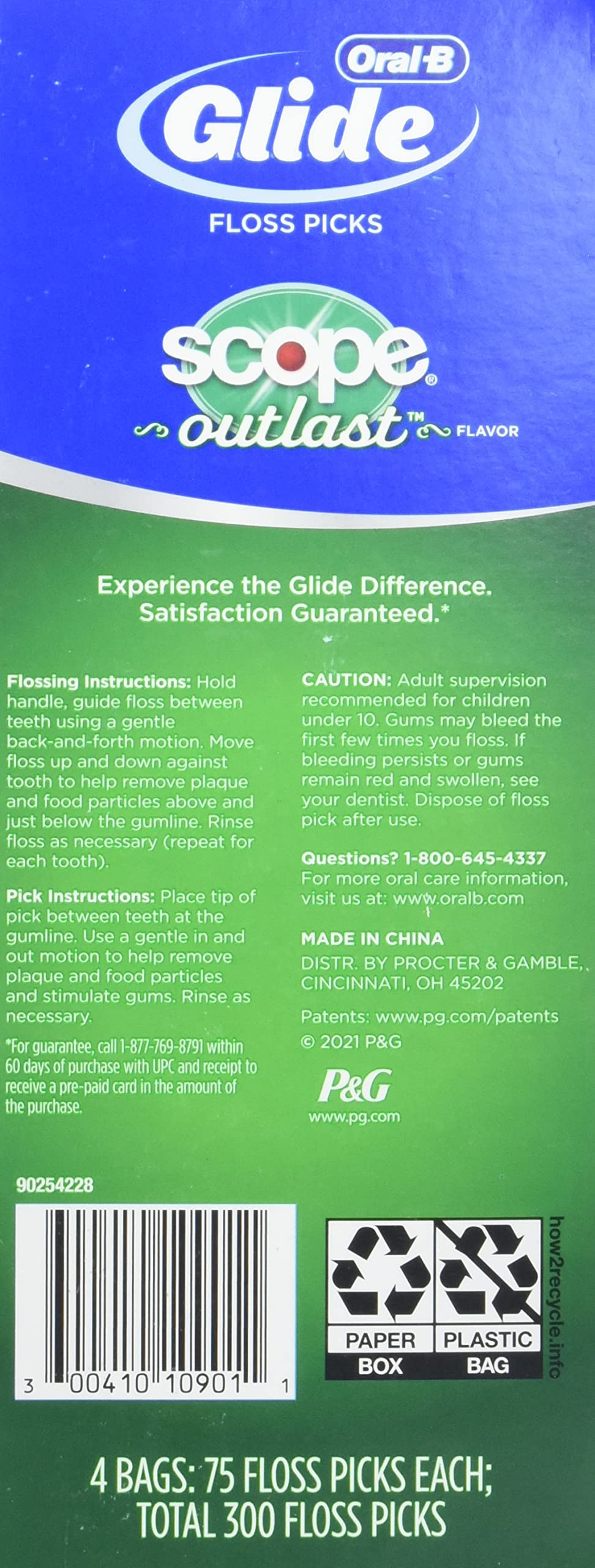 Comfort grip handle of Oral-B floss pick