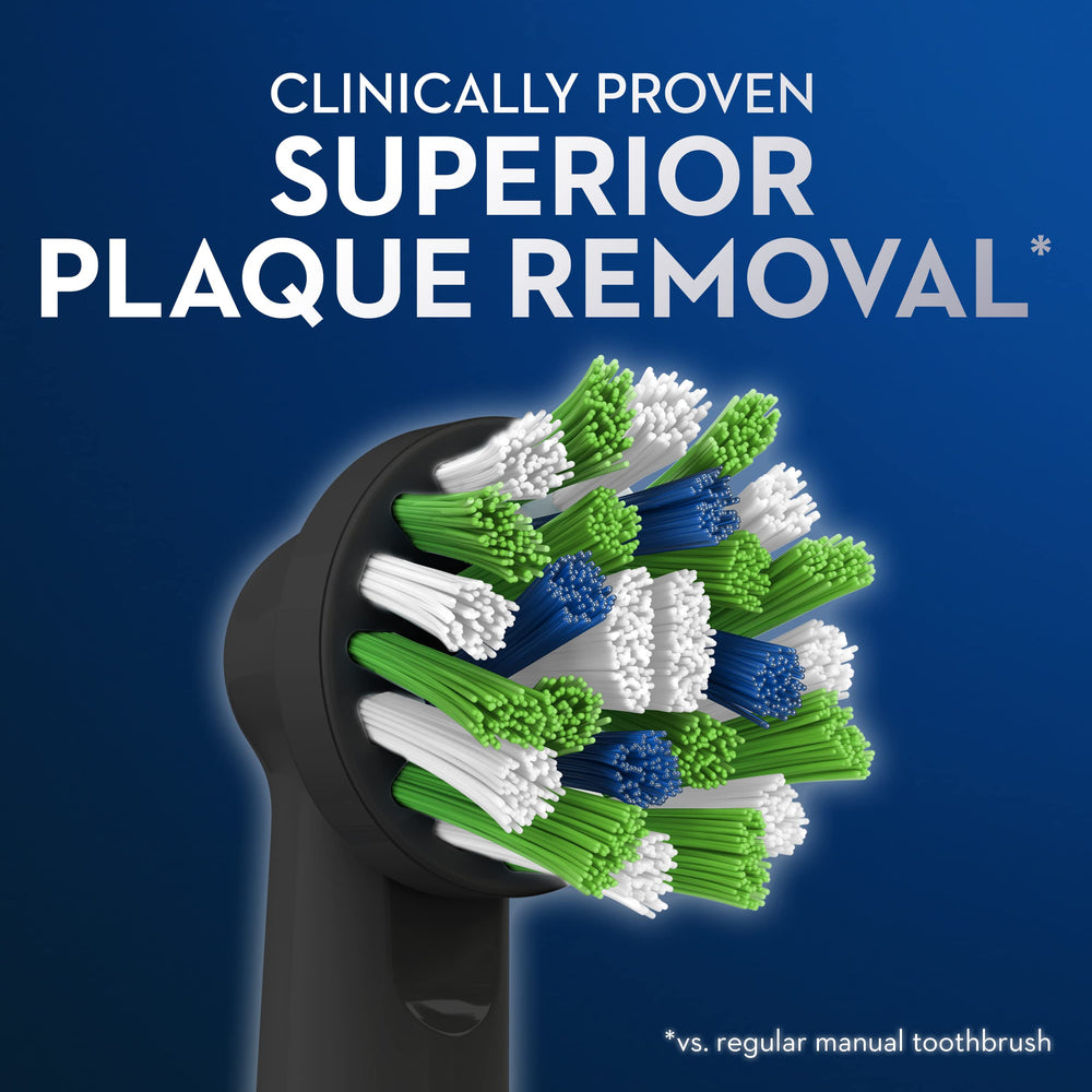 Oral-B Cross Action Black brush head in product packaging