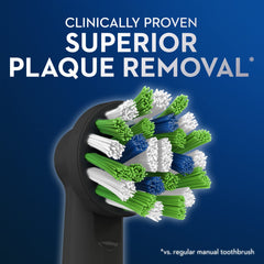 Oral-B Cross Action Black brush head in product packaging