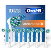 Oral-B Cross Action replacement brush heads 10-count pack front view