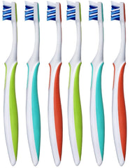 Oral-B Cross Action toothbrush with compact head and soft bristles in a 2x3 pack – front view