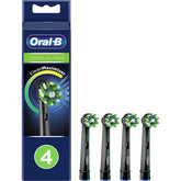 Oral-B CrossAction replacement brush heads, black, 4-count refills