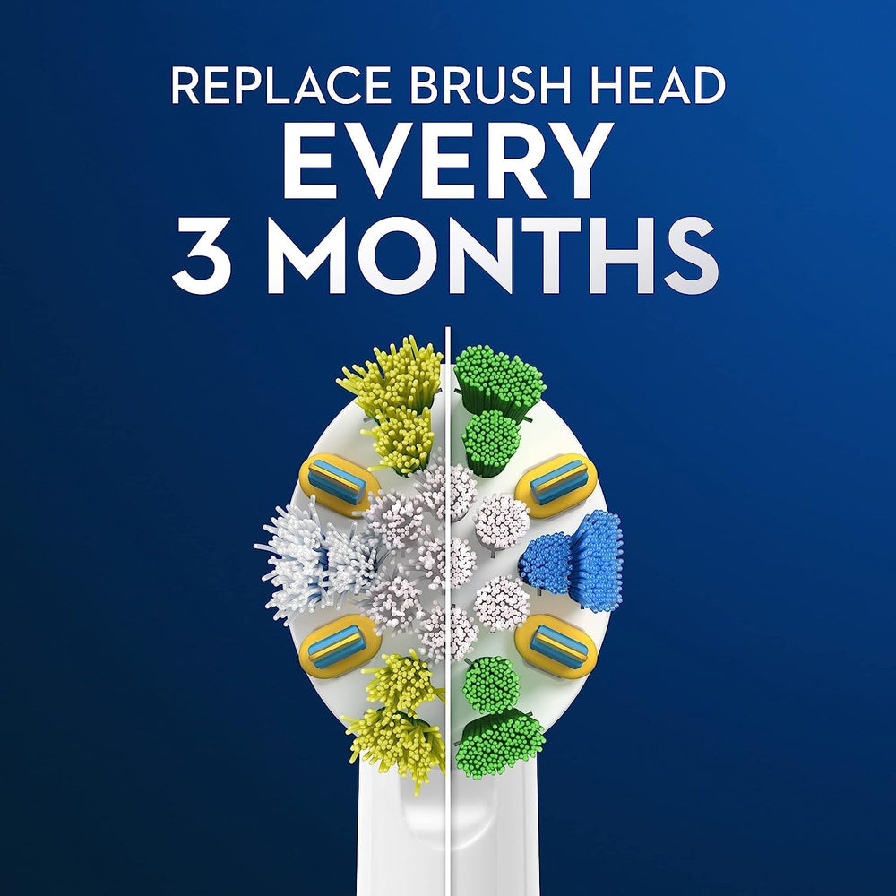 Six Oral-B Floss Action heads displayed for six-pack