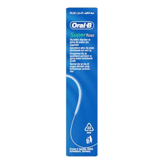 Oral B Floss Super Pre-Cut Strands 50m - packaging close-up